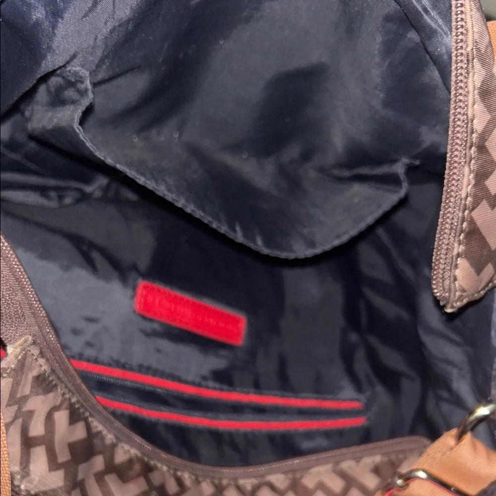 Tommy Hilfiger Black & Brown Signature Pattern Tote
